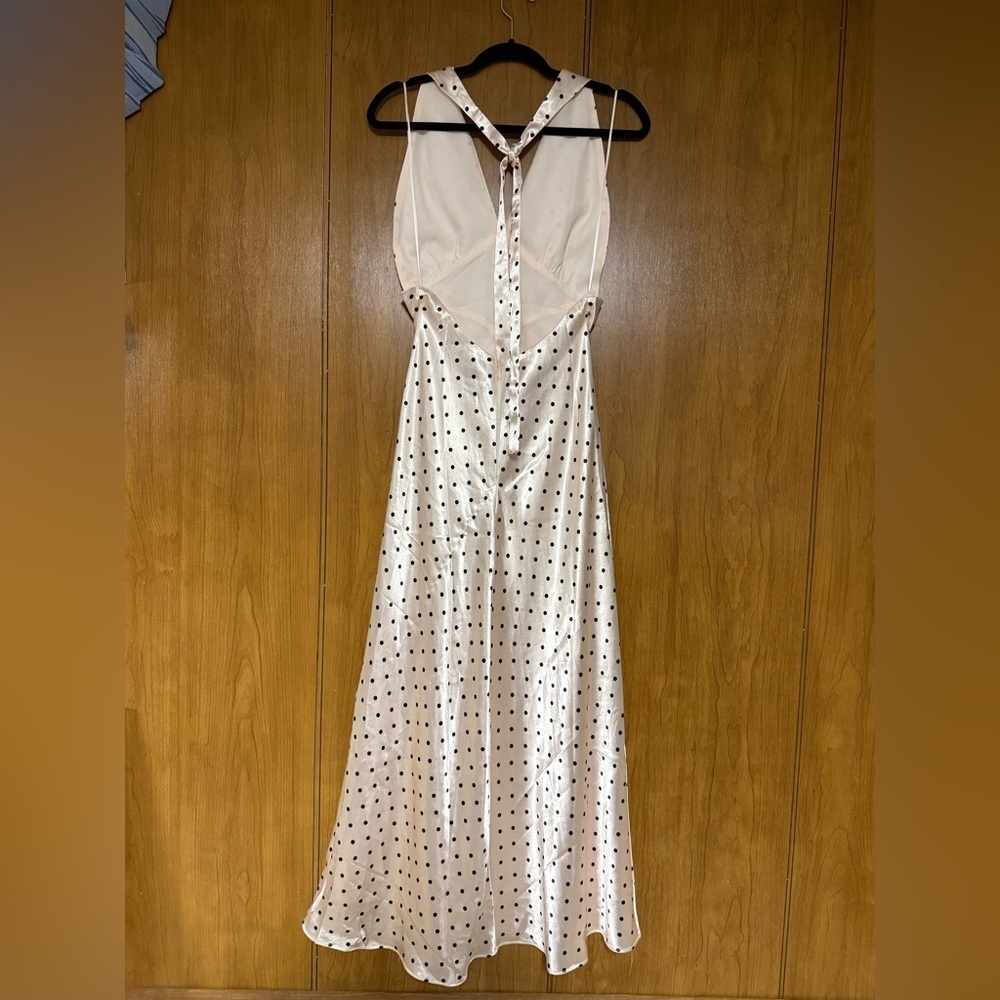 Bardot White and Black Polka Dot Maxi Dress - Picture 4 of 4